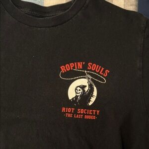 Riot Society Black 'Ropin' Souls' Tee